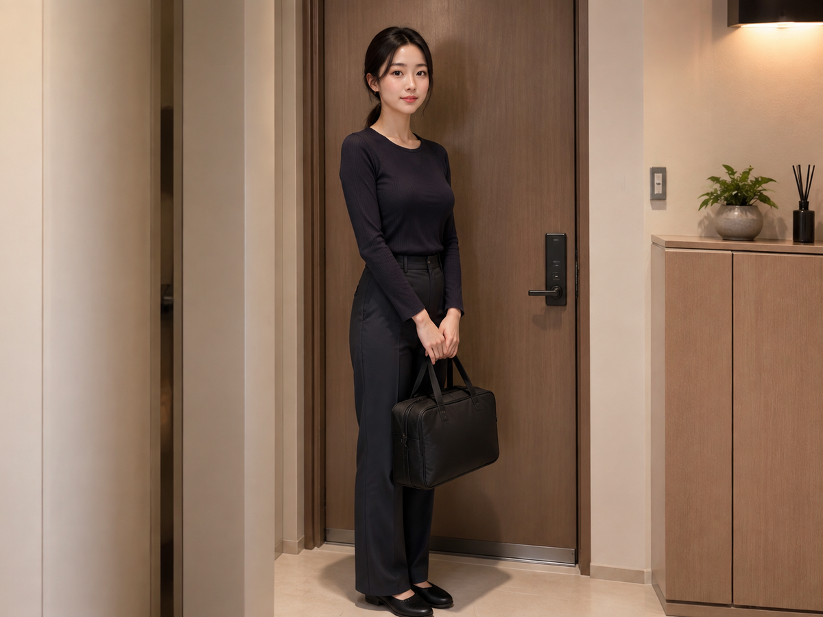 수원 방문 홈케어 일정을 준비하는 젊은 성인 한국 여성 관리사